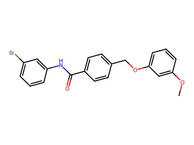 N-(3-bromophenyl)-4-[(3-methoxyphenoxy)methyl]benzamide structure