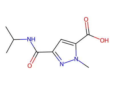 3-[(isopropylamino)carbonyl]-1-methyl-1H-pyrazole-5-carboxylic acid structure