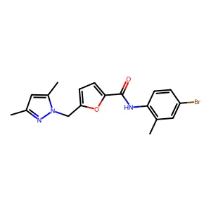 N-(4-bromo-2-methylphenyl)-5-[(3,5-dimethylpyrazol-1-yl)methyl]furan-2-carboxamide structure