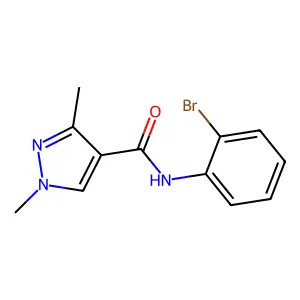 N-(2-bromophenyl)-1,3-dimethyl-1H-pyrazole-4-carboxamide structure