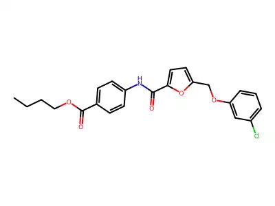 Butyl 4-({5-[(3-chlorophenoxy)methyl]-2-furoyl}amino)benzoate structure