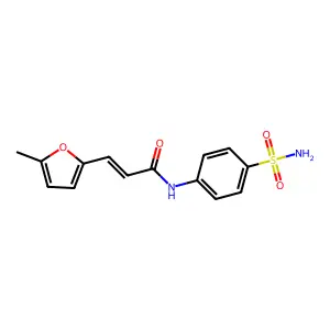 (2E)-3-(5-methylfuran-2-yl)-N-(4-sulfamoylphenyl)prop-2-enamide structure