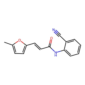 (2E)-N-(2-cyanophenyl)-3-(5-methylfuran-2-yl)prop-2-enamide structure