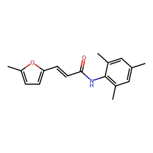 (E)-3-(5-methylfuran-2-yl)-N-(2,4,6-trimethylphenyl)prop-2-enamide structure