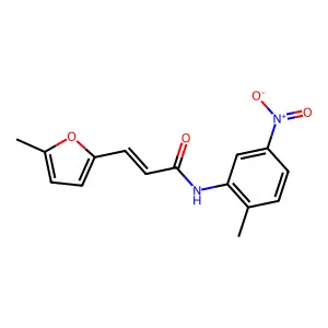 (E)-3-(5-methylfuran-2-yl)-N-(2-methyl-5-nitrophenyl)prop-2-enamide structure