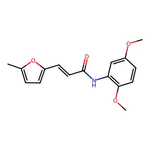 (E)-N-(2,5-dimethoxyphenyl)-3-(5-methylfuran-2-yl)prop-2-enamide structure
