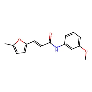 (2E)-N-(3-methoxyphenyl)-3-(5-methylfuran-2-yl)prop-2-enamide structure