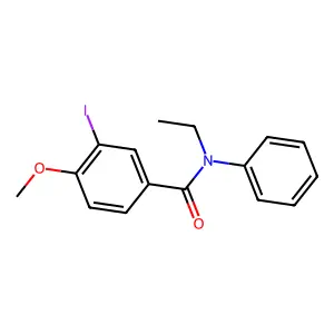 N-ethyl-3-iodo-4-methoxy-N-phenylbenzamide structure