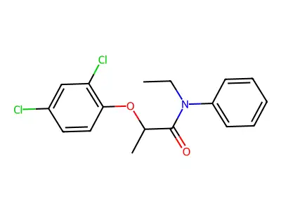 2-(2,4-dichlorophenoxy)-N-ethyl-N-phenylpropanamide structure