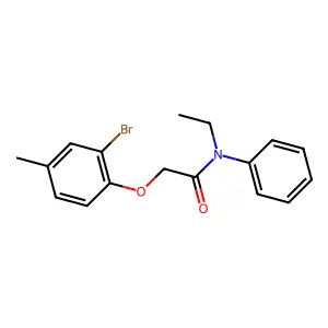 2-(2-bromo-4-methylphenoxy)-N-ethyl-N-phenylacetamide structure