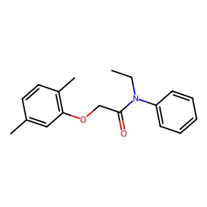 2-(2,5-dimethylphenoxy)-N-ethyl-N-phenylacetamide structure