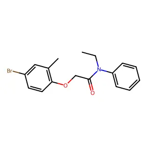 2-(4-bromo-2-methylphenoxy)-N-ethyl-N-phenylacetamide structure
