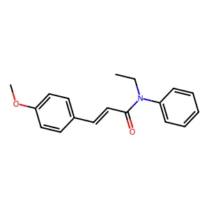 (E)-N-ethyl-3-(4-methoxyphenyl)-N-phenylprop-2-enamide structure