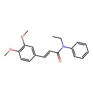(E)-3-(3,4-dimethoxyphenyl)-N-ethyl-N-phenylprop-2-enamide structure