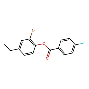 2-Bromo-4-ethylphenyl 4-fluorobenzoate structure