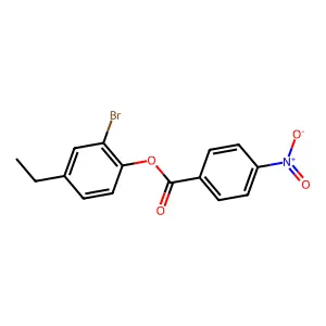 2-Bromo-4-ethylphenyl 4-nitrobenzoate structure