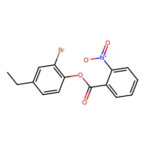 2-Bromo-4-ethylphenyl 2-nitrobenzoate structure
