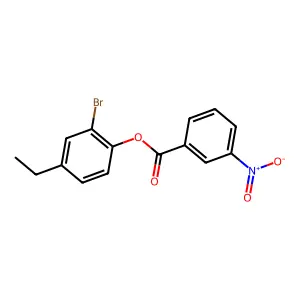 2-Bromo-4-ethylphenyl 3-nitrobenzoate structure