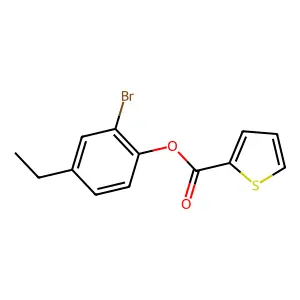 2-Bromo-4-ethylphenyl thiophene-2-carboxylate structure