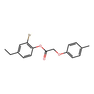 2-Bromo-4-ethylphenyl (4-methylphenoxy)acetate structure