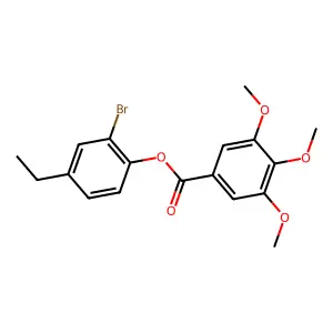 2-Bromo-4-ethylphenyl 3,4,5-trimethoxybenzoate structure