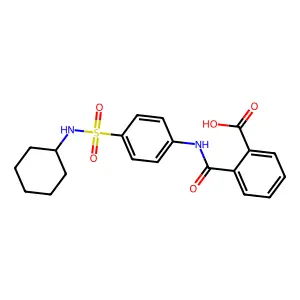 2-({4-[(Cyclohexylamino)sulfonyl]anilino}carbonyl)benzoic acid structure