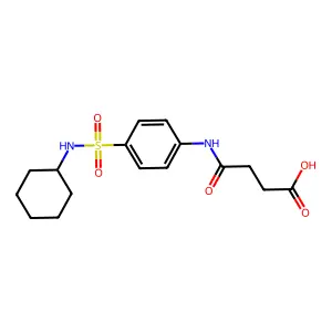 4-{4-[(Cyclohexylamino)sulfonyl]anilino}-4-oxobutanoic acid structure