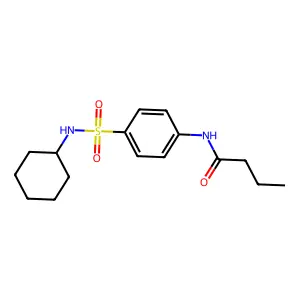 N-{4-[(cyclohexylamino)sulfonyl]phenyl}butanamide structure