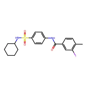 N-[4-(cyclohexylsulfamoyl)phenyl]-3-iodo-4-methylbenzamide structure