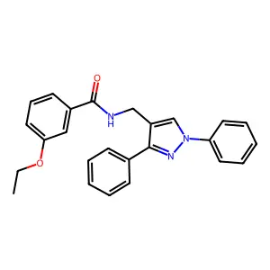 N-[(1,3-diphenylpyrazol-4-yl)methyl]-3-ethoxybenzamide structure