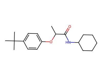 2-(4-tert-butylphenoxy)-N-cyclohexylpropanamide structure