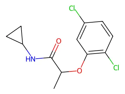 N-cyclopropyl-2-(2,5-dichlorophenoxy)propanamide structure