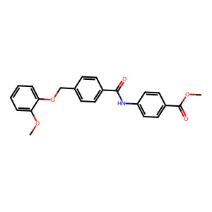Methyl 4-({4-[(2-methoxyphenoxy)methyl]benzoyl}amino)benzoate structure