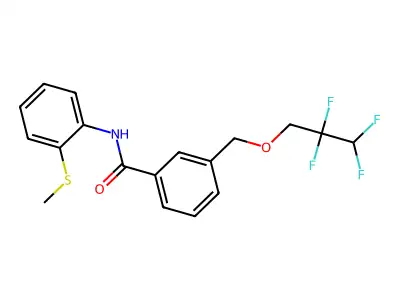 N-[2-(methylsulfanyl)phenyl]-3-[(2,2,3,3-tetrafluoropropoxy)methyl]benzamide structure