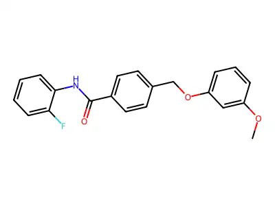N-(2-fluorophenyl)-4-[(3-methoxyphenoxy)methyl]benzamide structure