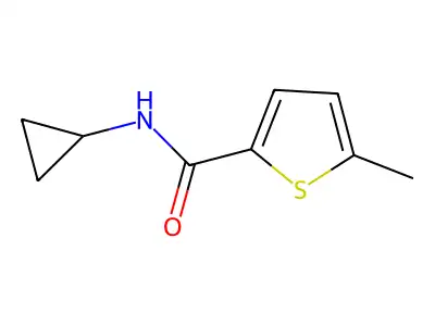 N-cyclopropyl-5-methylthiophene-2-carboxamide structure