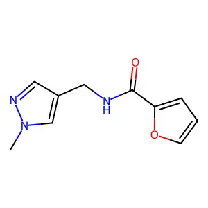 N-[(1-methyl-1H-pyrazol-4-yl)methyl]furan-2-carboxamide structure