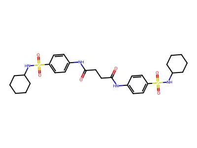 N,N'-bis[4-(cyclohexylsulfamoyl)phenyl]butanediamide structure