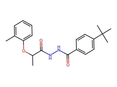 N'-(4-tert-butylbenzoyl)-2-(2-methylphenoxy)propanohydrazide structure