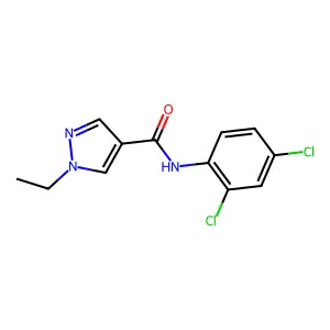 N-(2,4-dichlorophenyl)-1-ethyl-1H-pyrazole-4-carboxamide structure