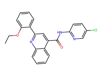 N-(5-chloropyridin-2-yl)-2-(2-ethoxyphenyl)quinoline-4-carboxamide structure
