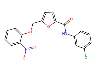 N-(3-chlorophenyl)-5-[(2-nitrophenoxy)methyl]furan-2-carboxamide structure