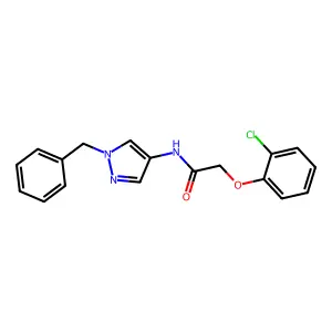 N-(1-benzyl-1H-pyrazol-4-yl)-2-(2-chlorophenoxy)acetamide structure