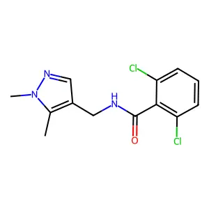 2,6-dichloro-N-[(1,5-dimethylpyrazol-4-yl)methyl]benzamide structure