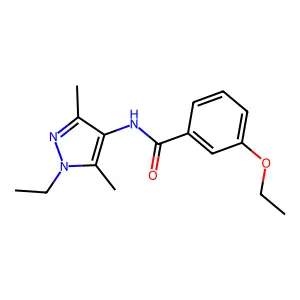 3-ethoxy-N-(1-ethyl-3,5-dimethylpyrazol-4-yl)benzamide structure