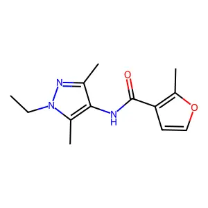 N-(1-Ethyl-3,5-dimethyl-1H-pyrazol-4-YL)-2-methyl-3-furamide structure