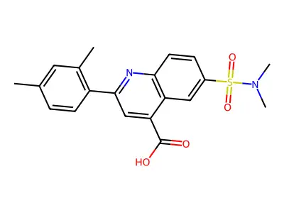 2-(2,4-dimethylphenyl)-6-(dimethylsulfamoyl)quinoline-4-carboxylic Acid structure