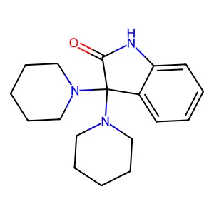 3,3-Di(piperidin-1-yl)-1,3-dihydro-2H-indol-2-one structure
