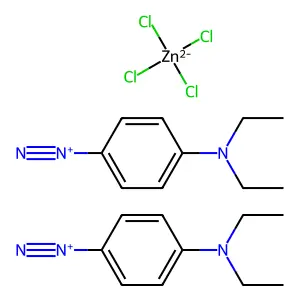 Benzenediazonium, 4-(diethylamino)-, (T-4)-tetrachlorozincate(2-) (2:1) structure