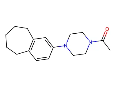 Piperazine, 1-acetyl-4-(6,7,8,9-tetrahydro-5H-benzocyclohepten-2-yl)- structure